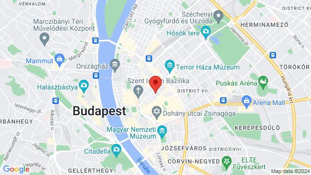 Map of the area around Hölgyválasz Stúdió Táncoktatás, Budapest, Paulay Ede u. 41, 1061 Hungary