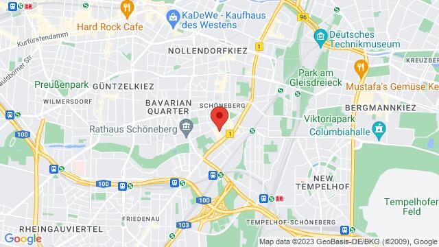 Map of the area around Hauptstr. 30, 10827, Berlin