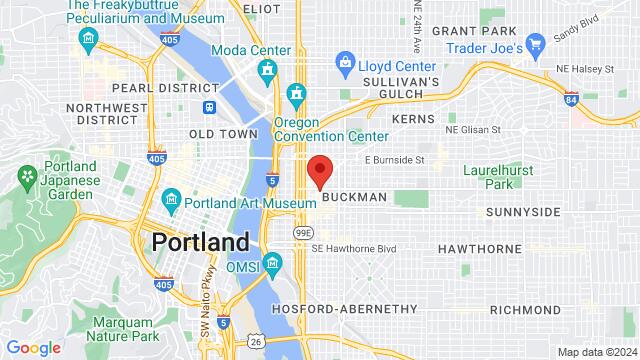 Map of the area around Viscount Dance Studio, 720 SE Sandy Blvd, Portland, OR, United States