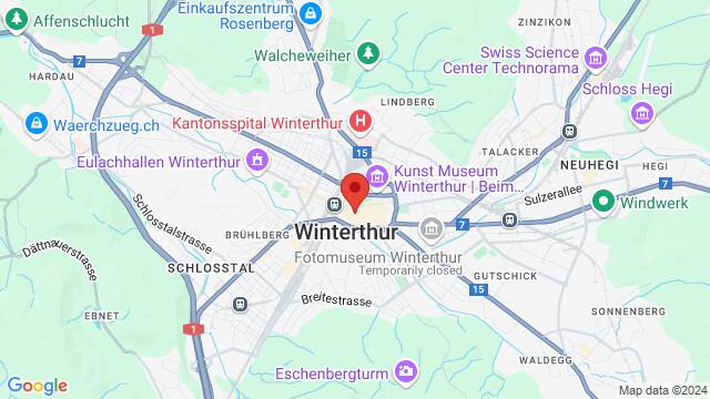 Map of the area around Kellertheater Winterthur, Marktgasse 53, Winterthur, ZH, 8400, Switzerland