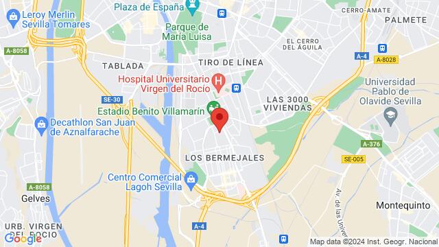 Map of the area around Workshop Milonga Sevilla, 41012 Sevilla (Sevilla), España,Seville, Spain, Sevilla , AN, ES