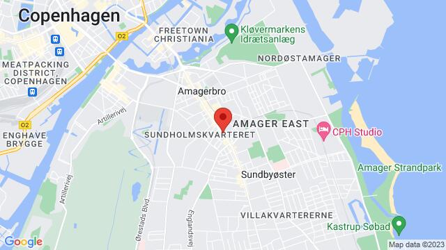 Kaart van de omgeving van The Old Irish Pub - Copenhagen