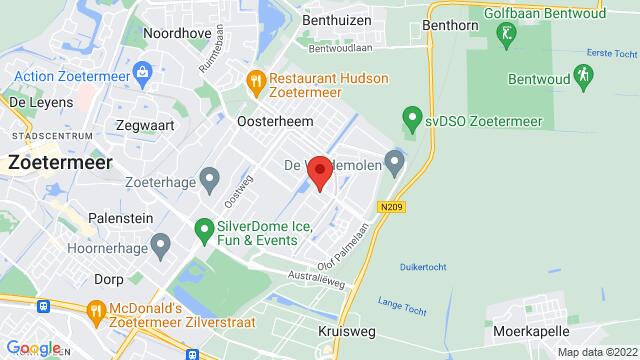 Map of the area around Zanzibarplein 23, Zoetermeer, The Netherlands