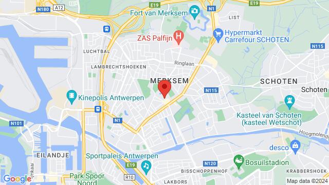 Map of the area around Van Heybeeckstraat 5, 2170 Antwerpen, België,Antwerp, Belgium, Antwerp, AN, BE