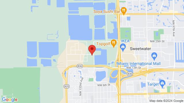 Map of the area around 12750 Northwest 17th Street, 33182, Miami, FL, US