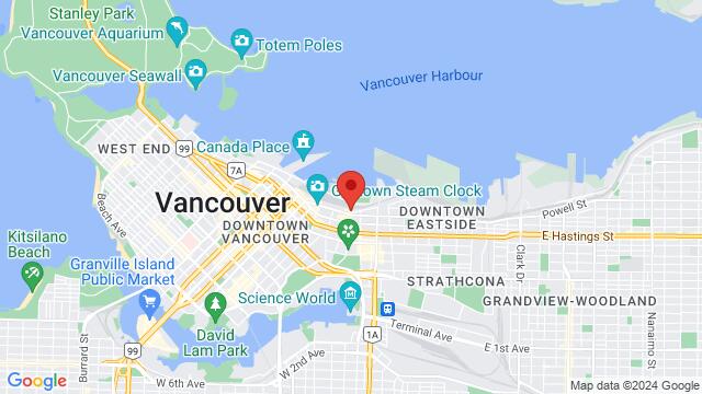 Map of the area around 1 Alexander St, Vancouver, BC V6A 1B2, Canada,Vancouver, British Columbia, Vancouver, BC, CA