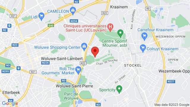 Carte des environs La Rotonde - Sint-Lambrechts-Woluwe.
