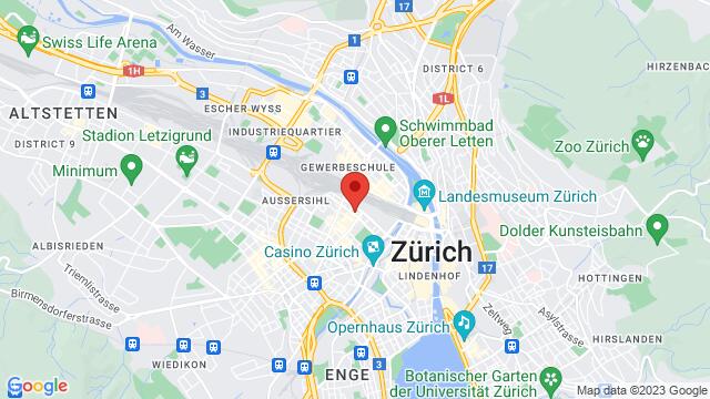 Map of the area around Ella’s Fellas Dance School, Militärstrasse 84, Zürich, ZH, 8004, Switzerland