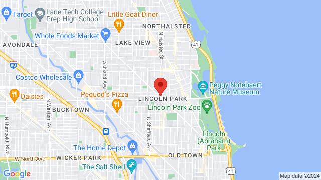 Map of the area around Takito Street, 2423 N Lincoln Ave, Chicago, IL, 60614, United States