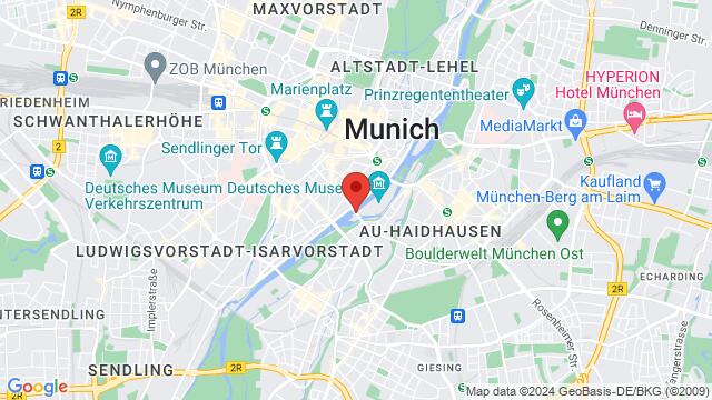 Mapa de la zona alrededor de Corneliusbrücke,Munich, Germany, Munich, BY, DE