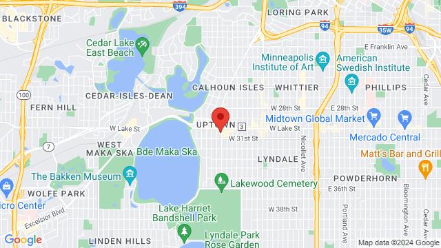 Map of the area around Granada Theater – Minneapolis, 3022 Hennepin Ave, Minneapolis, MN, 55408-2614, United States