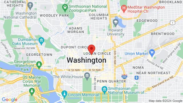 Map of the area around 1450 P Street Northwest, 20005, Washington, DC, US