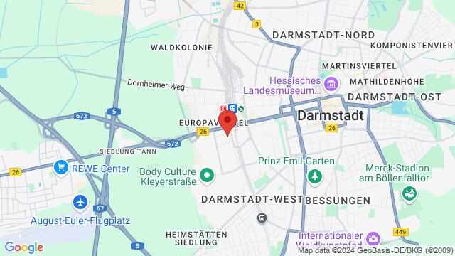 Map of the area around Georg-Ohm-Str. 1, 64295, Darmstadt