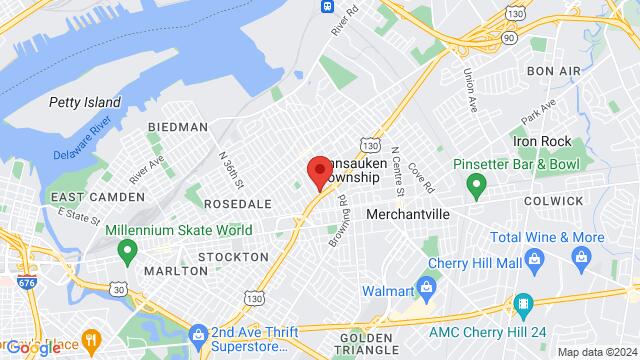 Kaart van de omgeving van Atrium Dance Studio, 4721 Route 130, Pennsauken Township, NJ, 08110, United States
