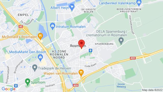 Map of the area around De Kentering Dorpsstraat 54 5241 Rosmalen