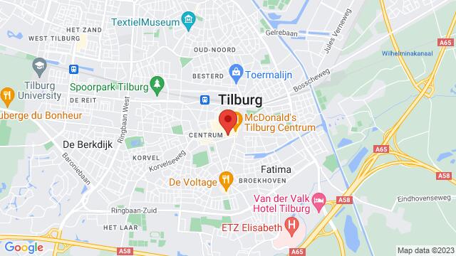 Mapa de la zona alrededor de Paleisring 25, Tilburg