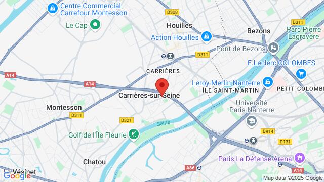 Map of the area around 1 Rue Félix Balet 78420 Carrières-sur-Seine