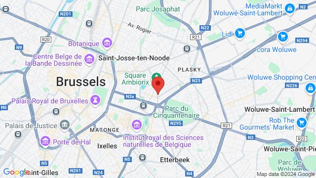 Map of the area around The55 Brussels Rue Archimède 55 1000  Brussel