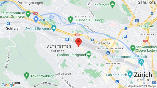 Map of the area around Flurstrasse 4A, 8048 Zürich, Switzerland