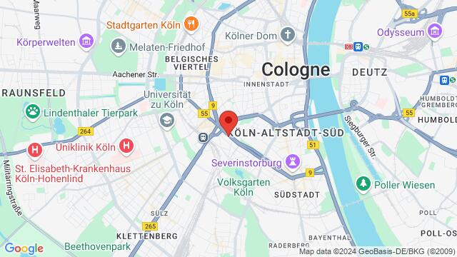 Map of the area around Tanzschule Tanzraum Köln Zentrum, Salierring 33, 50677 Köln, Germany