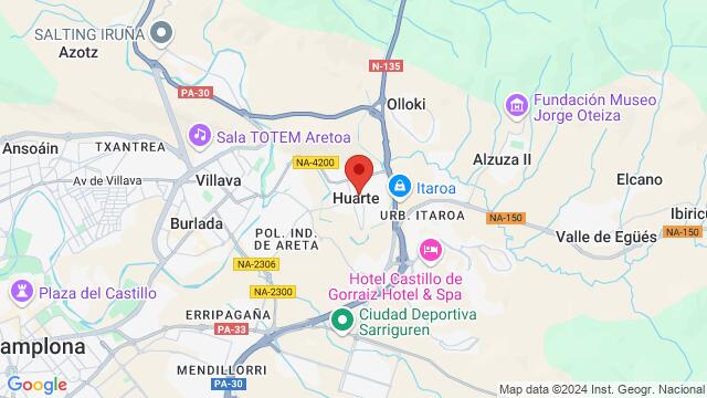 Map of the area around Ábaco, 31620 Huarte (Navarra), España,Villava, Pamplona, NA, ES