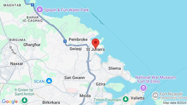 Map of the area around 133 Spinola Bay,San Giljan, Saint Julians, MA, MT