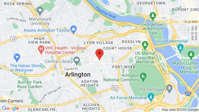 Map of the area around The Renegade, 3100 Clarendon Blvd, Arlington, VA, 22201, US