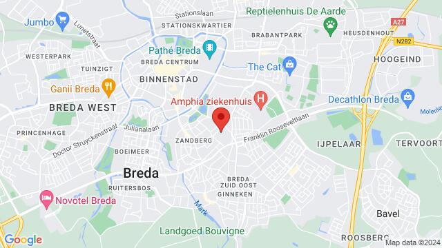 Map of the area around Zandberglaan 54 bis, Breda