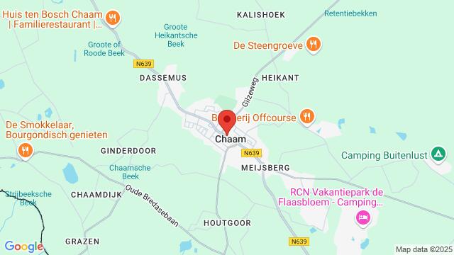 Map of the area around Het Chaamsche Wapen - Chaam (NL)