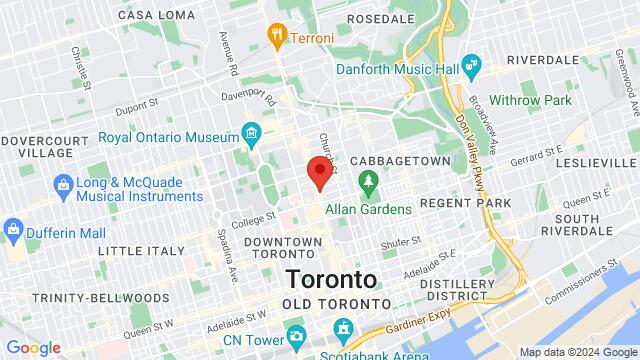 Map of the area around Courtyard Toronto Downtown, Yonge Street, Toronto, ON, Canada