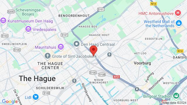 Map of the area around Daendelsstraat 57, 2595 XT Den Haag, Nederland,The Hague, Netherlands, The Hague, ZH, NL