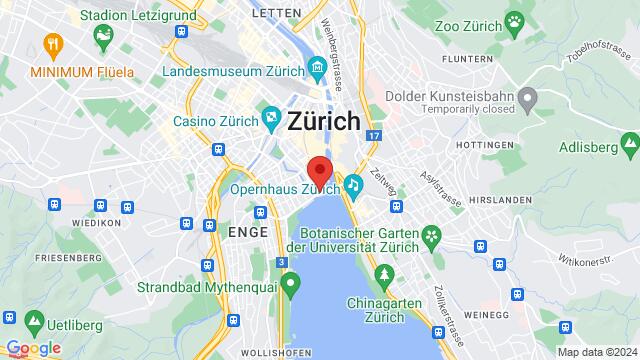 Mapa de la zona alrededor de Schiffsteg Bürkliplatz, Zürich