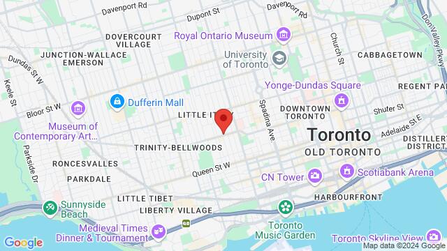 Mapa de la zona alrededor de 830 Dundas St W, Toronto, ON M6J 1V3, Canada,Toronto, Ontario, Toronto, ON, CA