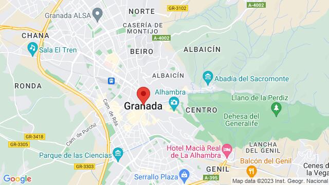Map of the area around granada