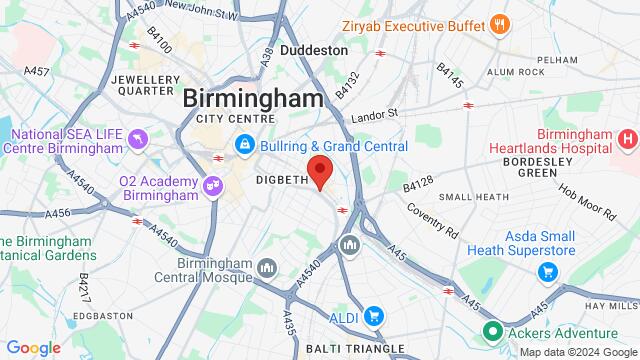 Map of the area around The Rainbow, Birmingham, EN, United Kingdom, Birmingham, EN, GB