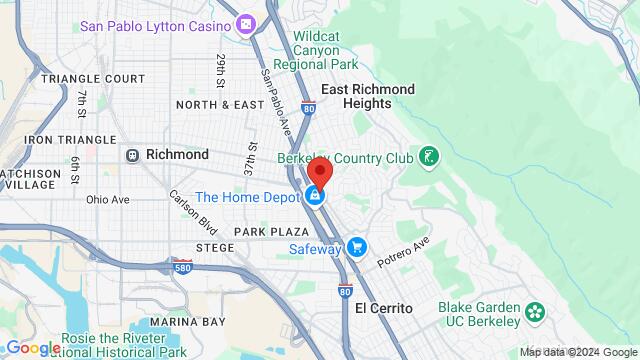 Map of the area around 12012 San Pablo Ave, Richmond, CA 94805