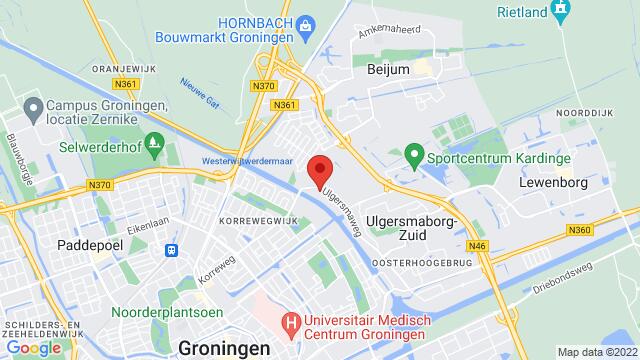 Map of the area around Ulgersmaweg 52, Groningen, The Netherlands