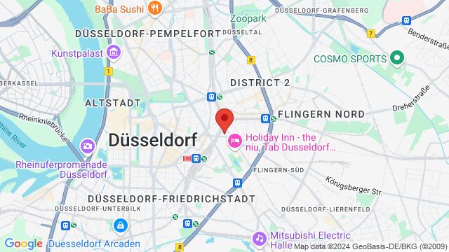 Map of the area around Erkrather Str. 30, 40233, Düsseldorf