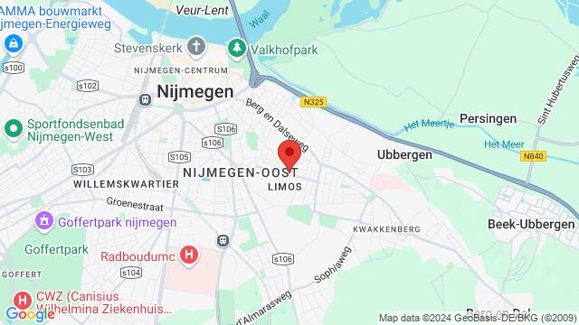 Map of the area around Daalseweg 361, Nijmegen