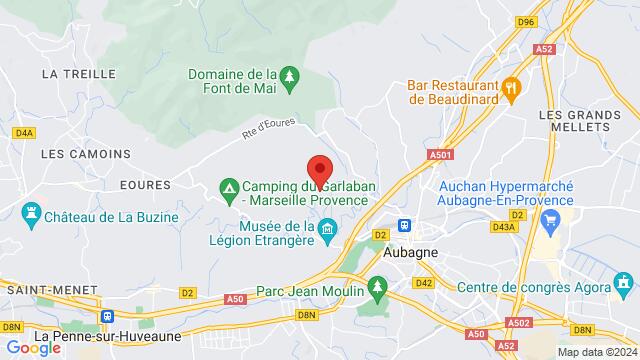 Map of the area around Pamplemousse Club, 701 chemin de la Royante, 13400 Aubagne