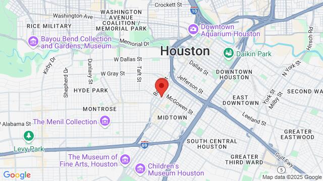 Map of the area around Reset Rooftop Bar & Patio | Houston’s Top Rooftop Bar, 606 Dennis Street #Ste 200, Houston, TX 77006, Houston, TX, 77006, US