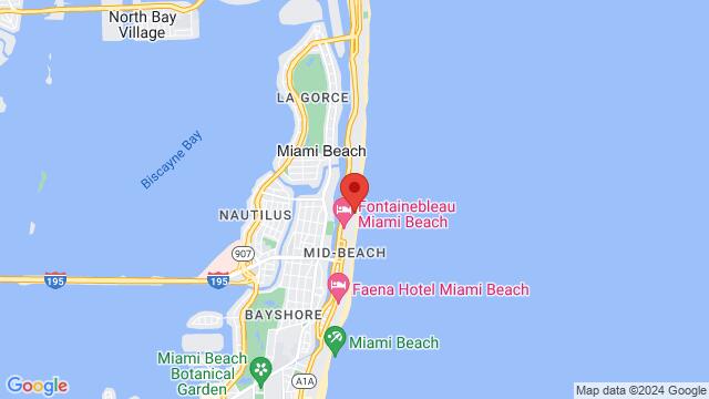 Map of the area around 4525 Collins Ave, 33140, Miami Beach, FL, United States