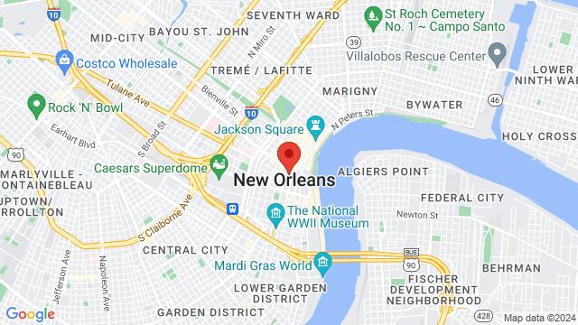 Map of the area around 500 Canal St, 70130, New Orleans, LA, United States