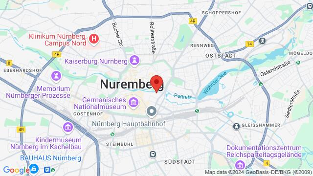 Map of the area around Gewerbemuseumsplatz 3,Nuremberg, Nürnberg, BY, DE