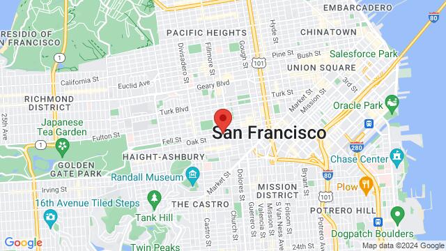 Map of the area around 548 Fillmore Street, 94117, San Francisco, CA, US