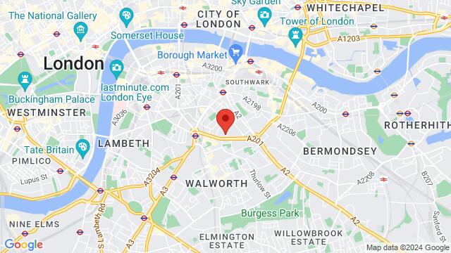 Map of the area around The Rising SE1, The Rising SE1, 98 Harper Road, London, Greater London, SE1 6AQ, United Kingdom