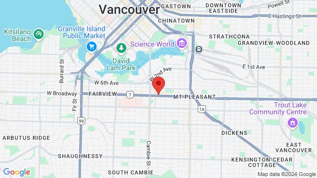 Map of the area around 345 W Broadway, 345 W Broadway, Vancouver, BC, V5Y 1P8, Canada