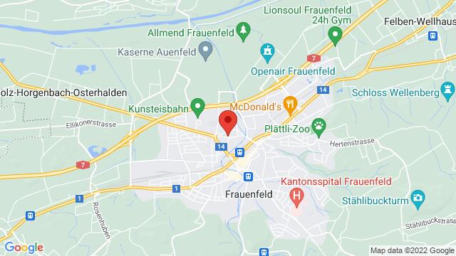 Mapa de la zona alrededor de Eisenwerk Frauenfeld Industriestrasse 238500 Frauenfeld