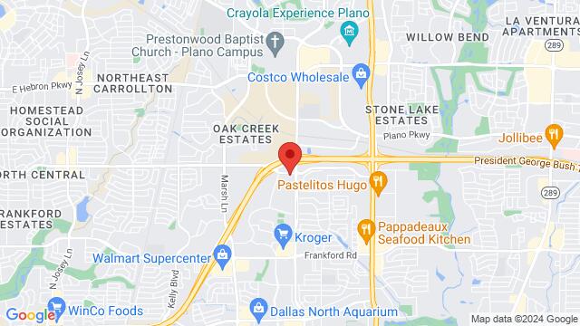 Mapa de la zona alrededor de Aldeez Caribbean, Restaurant, Rosemeade Parkway, Dallas, TX, USA