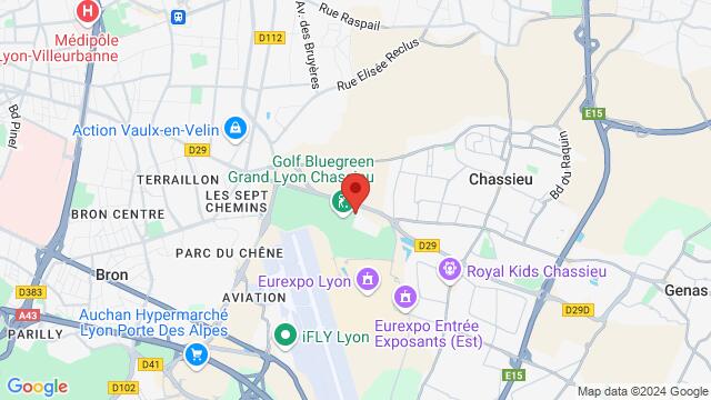 Map of the area around 11 Rue d'Arsonval, 69680 Chassieu, France,Chassieu, Villeurbanne, RH, FR